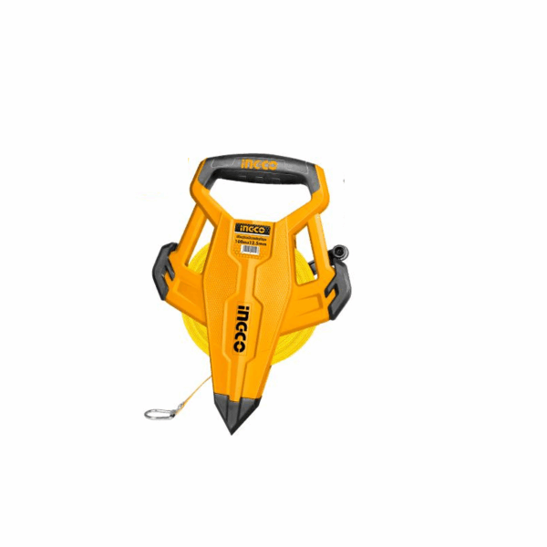 Ingco Fibreglass Measuring Tape 100Mx12.5Mm With 3:1 Gear Ratio, Metric &Amp; Inch Hmft83100