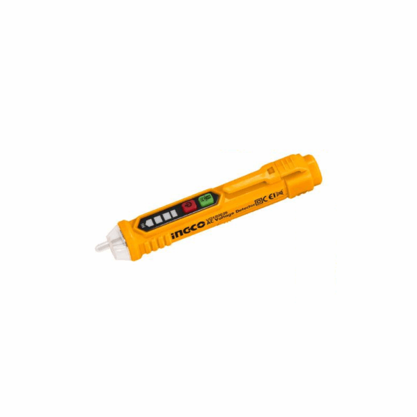 Ingco Ac Voltage Detector 12-1000V With Alarm Mode, Flash Light, 2Pcs R03 Aaa Batteries N Vd100026