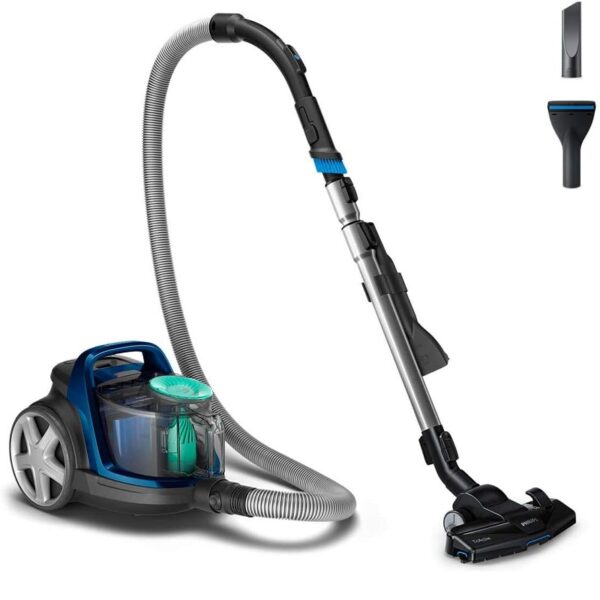 Philips Vacuum Cleaner Dry 2000W Bagless Canister 1.5L Dust Capacity, H13 Allergy Filter, Powercyclone 7 Technology And Triactive Nozzle, 5000 Series Fc9570/62