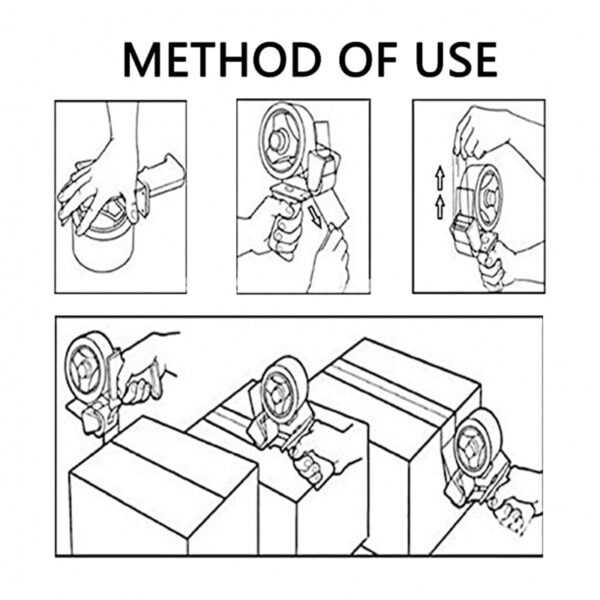 Tape Dispenser For 2&Quot; Tape, Dispenser Gun Seal Packing For Shipping, Moving, Carton And Box Sealing T15008