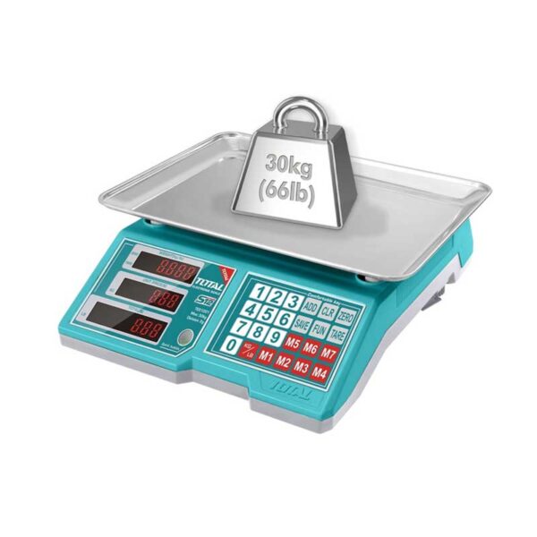 Total Electronic Scale Cordless Lithium Ion 30Kg Tes1201