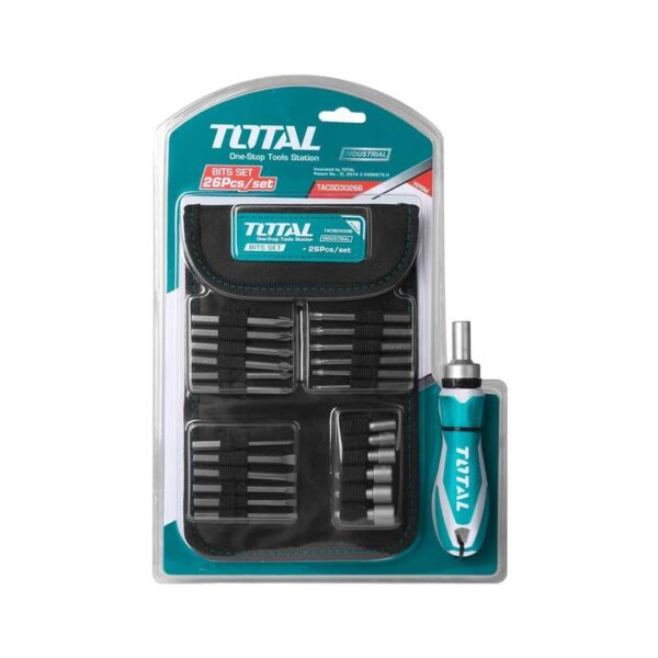 Total Ratchet Screw Driver 26Pcs Set Tacsd30266