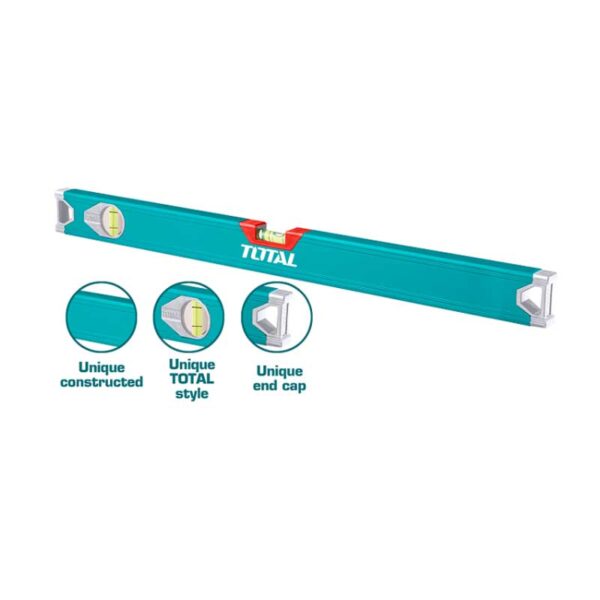 Total Spirit Level 2Pcs Cylinder Spirit Bulbs 40Cm Tmt24036