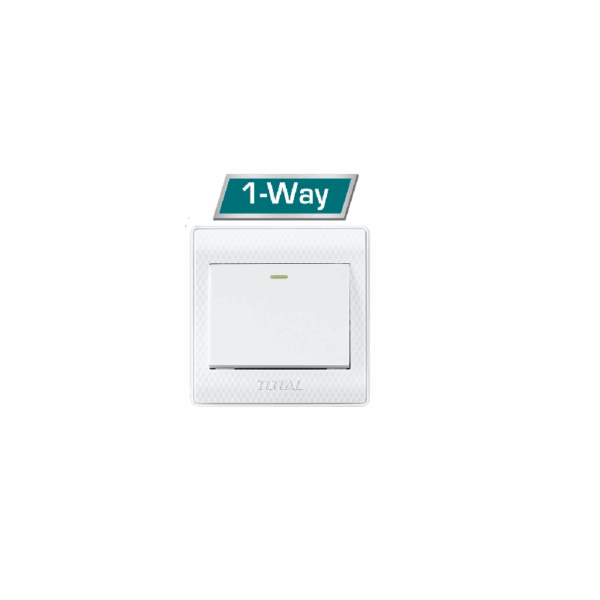Total 1 Gang Switch Electric 1 Way 16A Thessh01101
