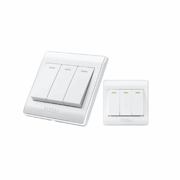 Total 3 Gang Switch Electric 1 Way 16A Thessh03101