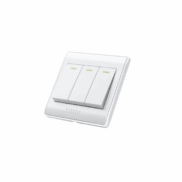 Total 3 Gang Switch Electric 1 Way 16A Thessh03101
