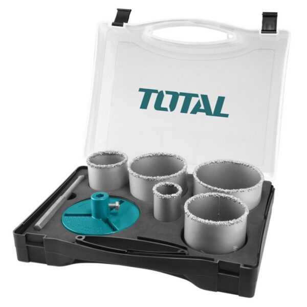 Total Hole Saw 7Pcs Carbide Gritted Tacsh2071