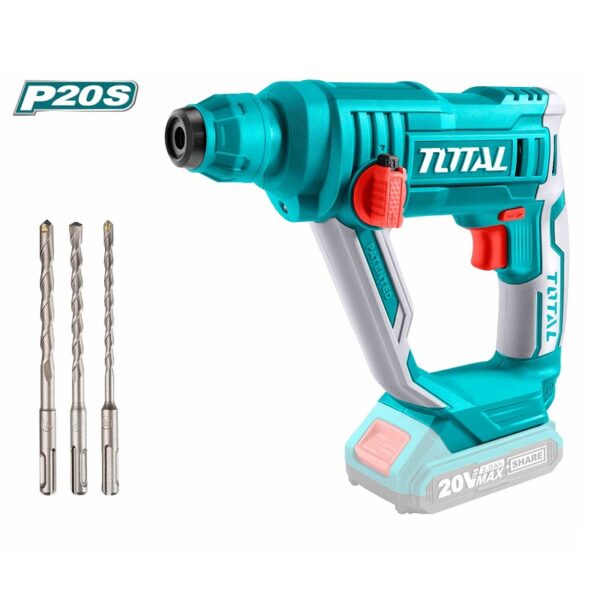 Total Rotary Hammer Drill Machine Cordless Li-Ion 20V Trhli1601