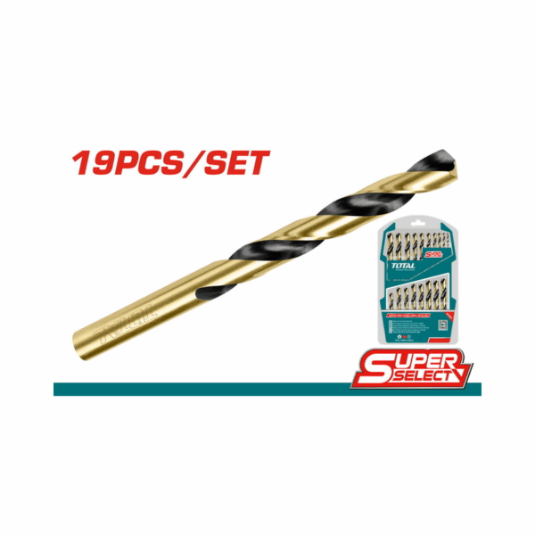 Total Drill Bit Hss Hammer Set 19Pcs Taksdb9195
