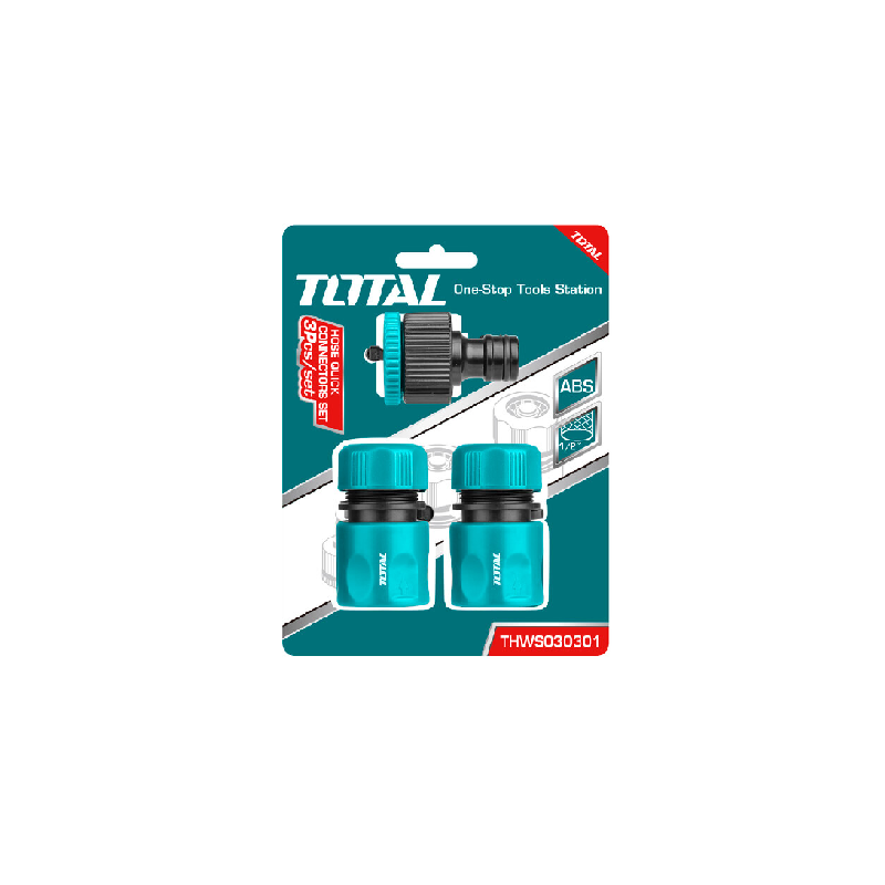 Total Garden Water Hose Connector Set 3Pcs Thws030301