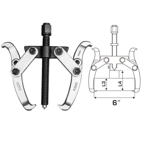 Total Gear Puller 2 Jaws 6&Quot; Thtgp266