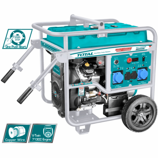 Total Petrol Generator 12Kw Electric Start Tp1150006