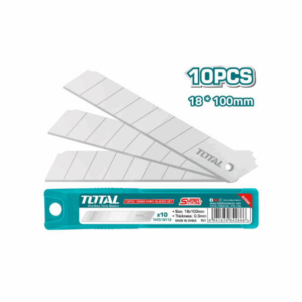Total Knife Blade Set 18X100Mm Pack Of 10 Tht519112