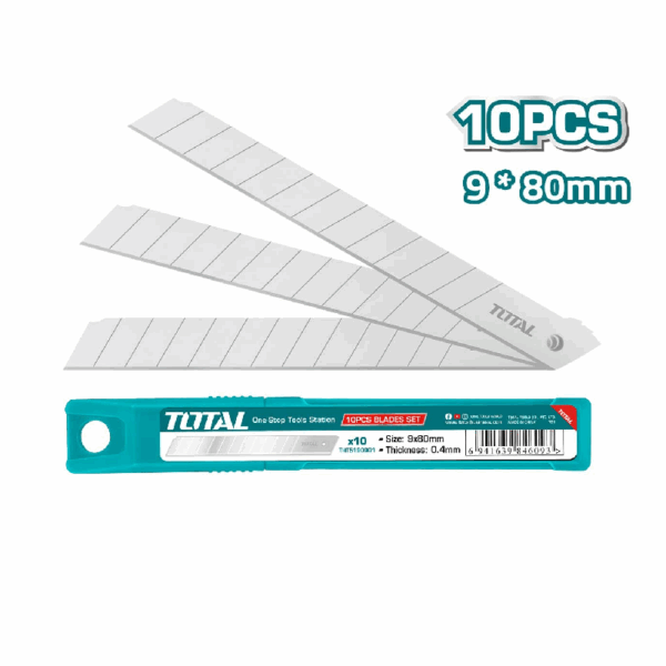 Total Knife Blade Set 9Mm 10Pcs Tht5190901
