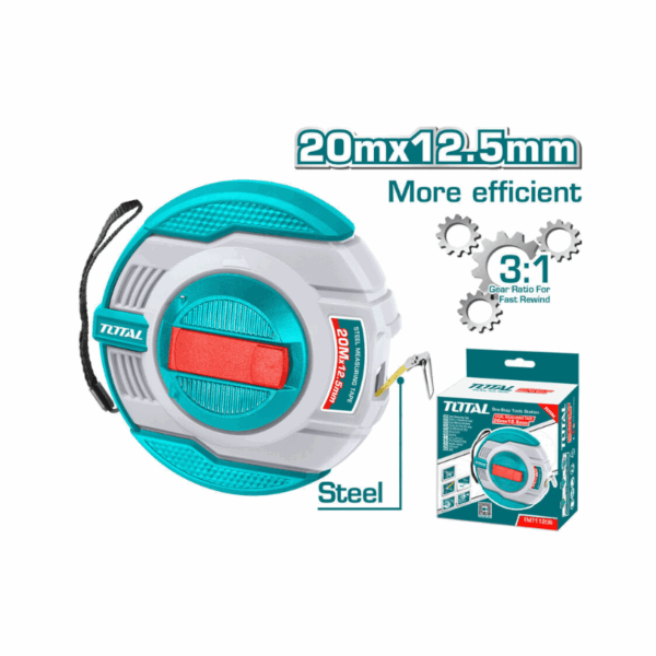 Total Measuring Tape Steel Round 20M Tmt11206
