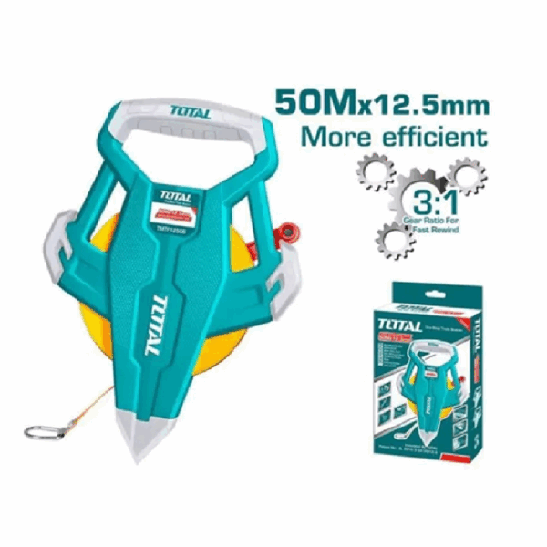 Total Measuring Tape Fiber Glass 50M X 12.5Mm Tmtf13506
