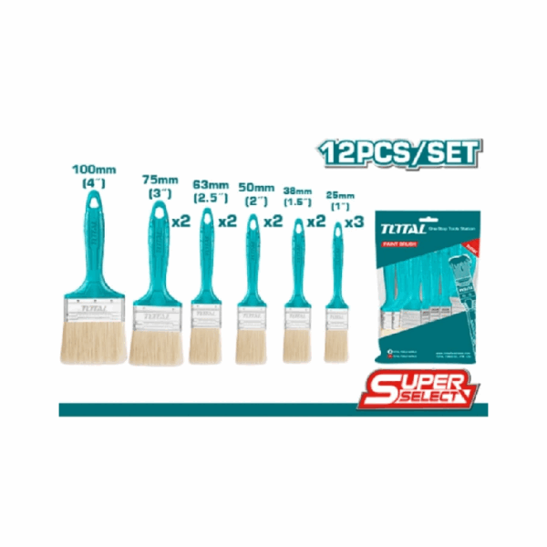 Total Paint Brush Set 12Pcs Tht84501201