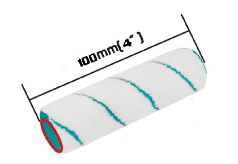 Total Paint Roller Brush Cover Inner Wall 100Mm Tht85431