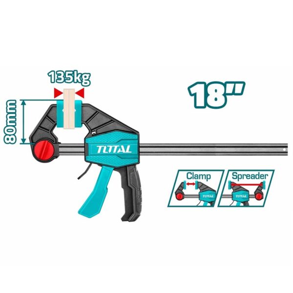 Total Quick Bar/F Clamp 80 X 450Mm Tht1346801