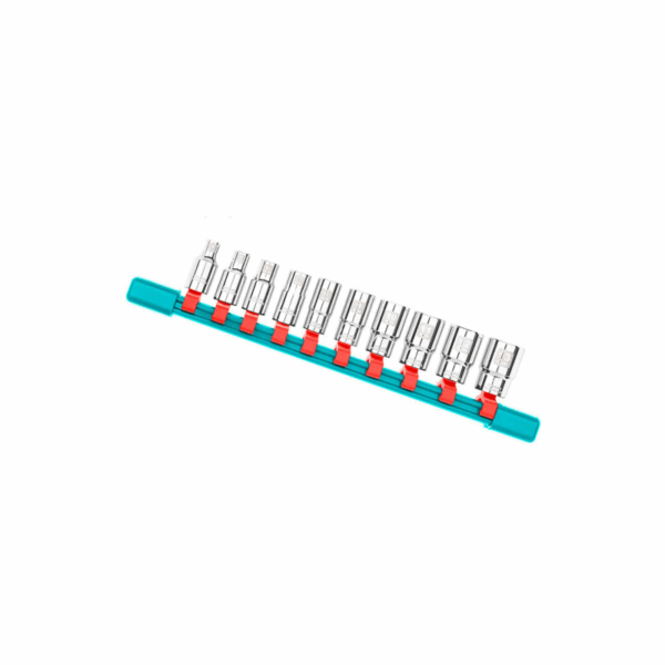 Total Socket Spanner Set 1/4&Quot; Pack Of 10 Tht1411023