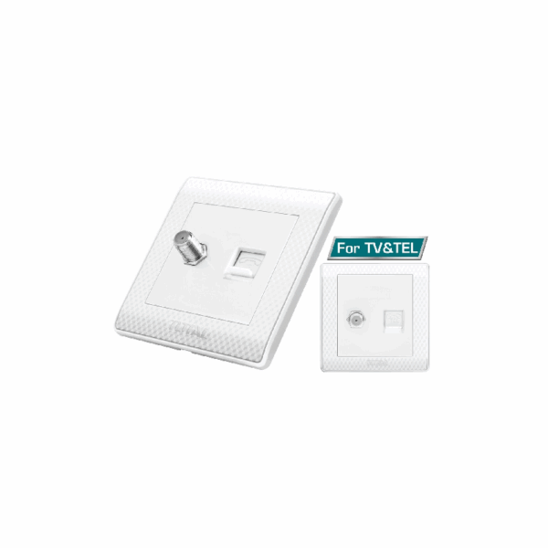 Total Socket Tv And Telephone 86 X 86Mm Thesst502Tt