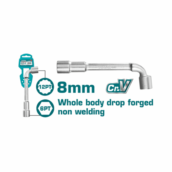 Total Socket Wrench L-Angled 8Mm Thwl0806