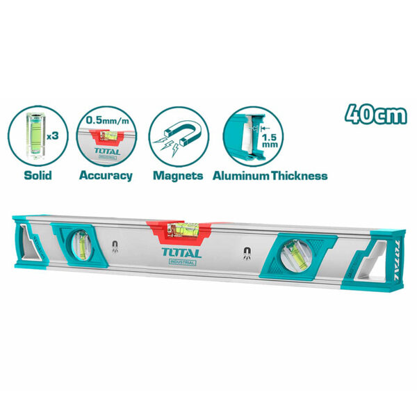 Total Spirit Level With Powerful Magnets 40Cm Tmt24086M