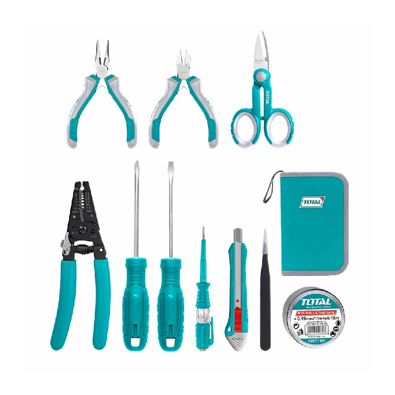 Total Tool Box Electricians Set 11Pcs Tkets0111