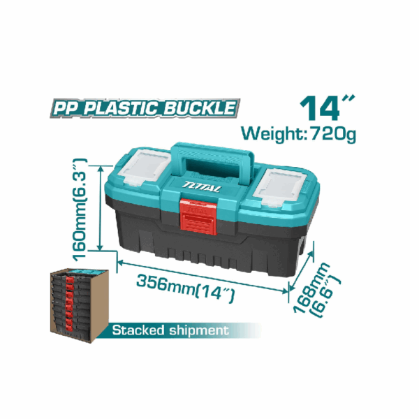 Total Plastic Tool Box 14&Quot; Empty Tpbx0141