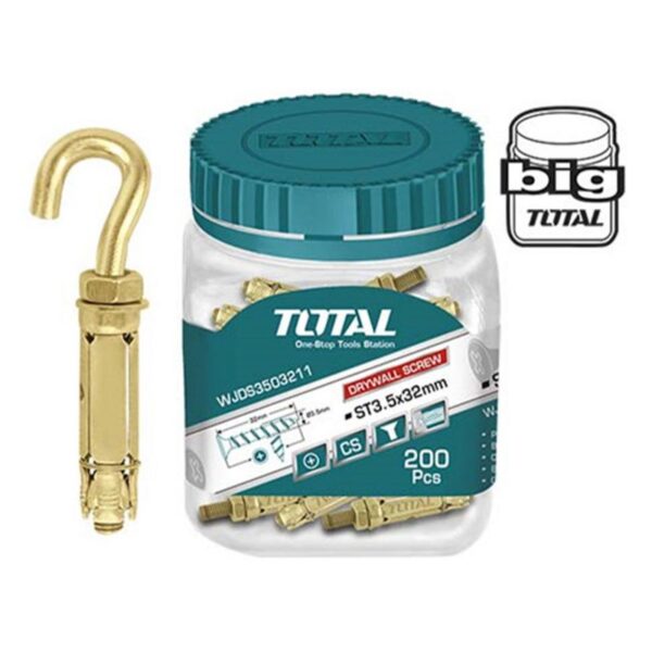Total Raw Bolt Anchor With Hook M8 8Pcs Wjha0809531