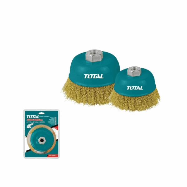 Total Wire Cup Brush With Nut 150Mm Soft Golden Tac31061