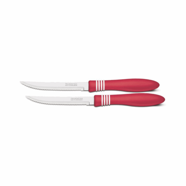 Tramontina Steak Knives Cor &Amp; Cor 2Pcs Set Red 23450/275