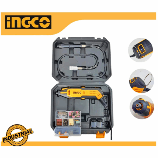 Ingco Mini Grinder 130W With 1Pcs Flexible Shaft &Amp; 109Pcs Accessories Mg13328
