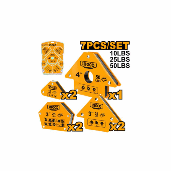 Ingco 7Pcs Magnetic Welding Holder Set Amwh7002