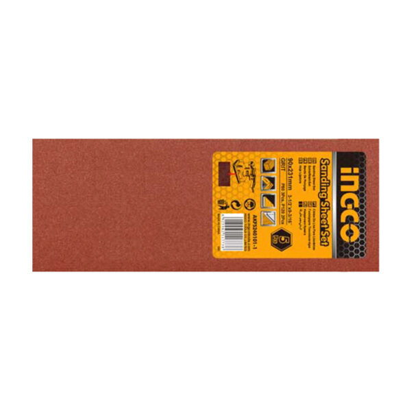 Ingco Sanding Sheet For Orbital Sander 231Mm Pack Of 5 Akfs240101-1