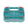 Total Empty Tool Box Plastic Organizer 37 x 29.6 x 6.5cm with Built in Carry Handle and Latch for Easy Transport, Removable Dividers TPBX1151