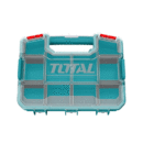 Total Empty Tool Box Plastic Organizer 37 x 29.6 x 6.5cm with Built in Carry Handle and Latch for Easy Transport, Removable Dividers TPBX1151
