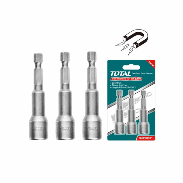 Total Magnetic Nut 8Mm 3Pcs Set Tac270831