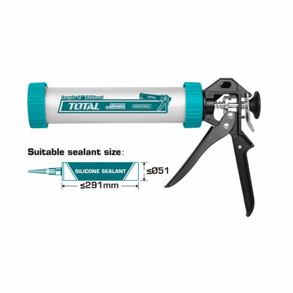 Total Silicon/Caulking Gun 12&Quot; Aluminium Tht20112