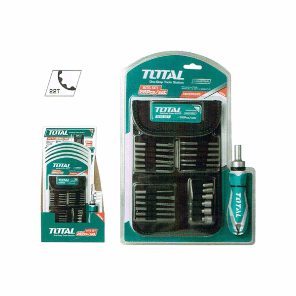 Total Ratchet Screw Driver 26Pcs Set Tacsd30266