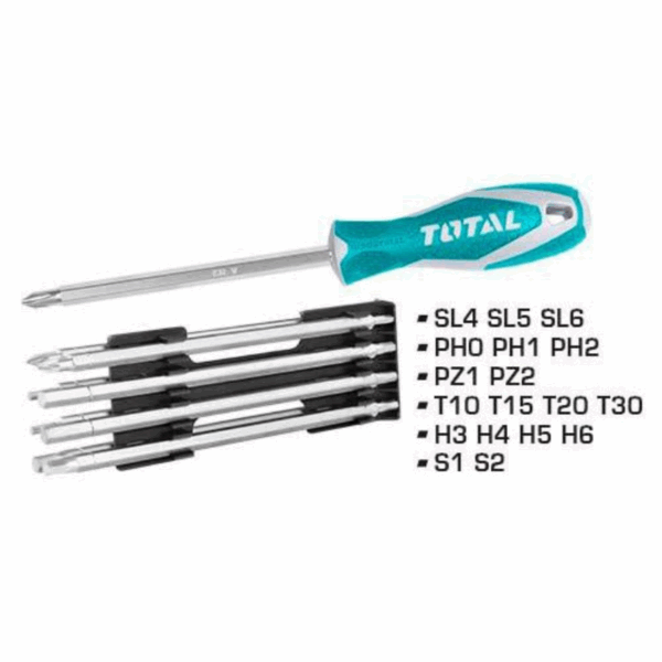 Total Screwdriver Set 18In1 Tht250236