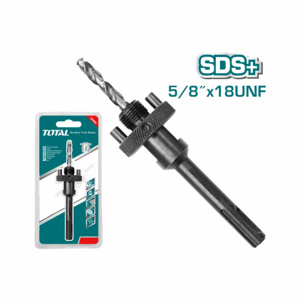 Total Hole Saw Arbor Sds Plus Shank, 5/8&Quot;-18Unf Thread Tac4204