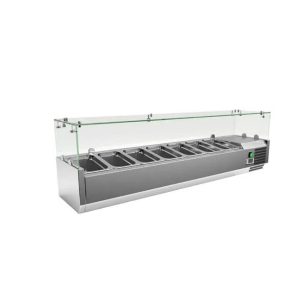 Commercial Salad Bar 7 Trays 150Cm Hsl-1500