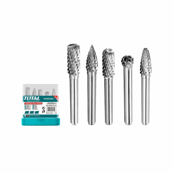Total Drill Bit Tungsten Carbide Rotary Burrs Set For Shaping, Grinding, The Removal Of Sharp Edges, And Excess Material (5Pcs Set) Takc0651