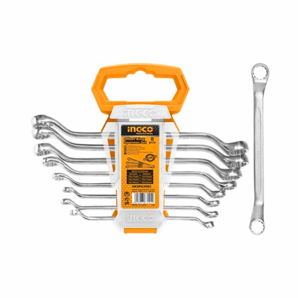 Ingco Offset Ring Spanner Set 8Pcs Hkspa3088