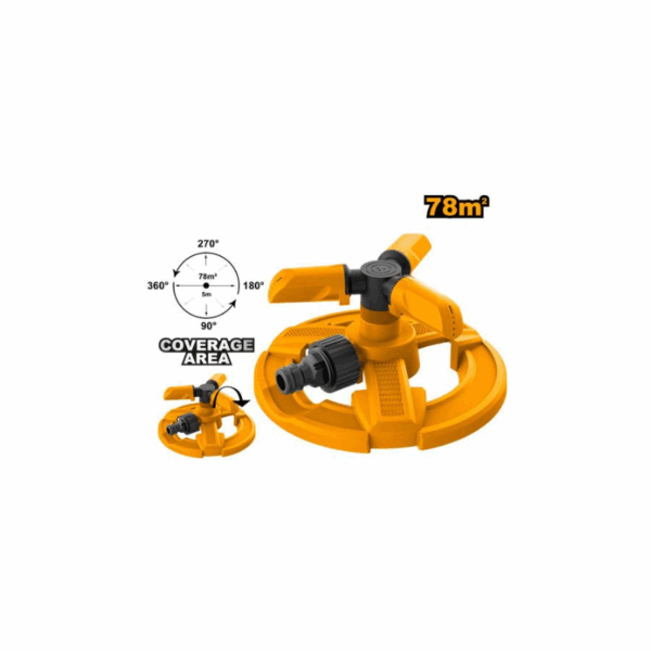 Ingco Plastic 3 Arm Rotatory Sprinkler With 3/4&Quot; Tool Adaptor Hps23602