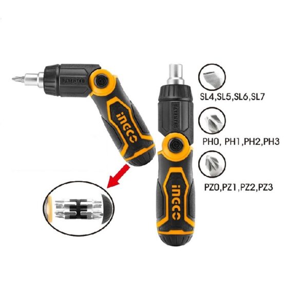 Ingco Ratchet Screwdriver 13In1 Set Akisd1208