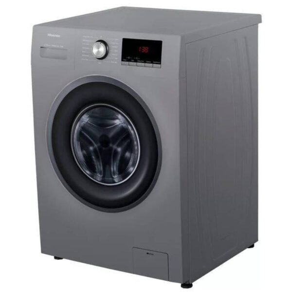 Hisense Washing Machine 9Kg Steam Care, Front Load, Led Display, Time Delay, Energy Efficient, Snowflake Drum, Titanium Wfpv9012Mt