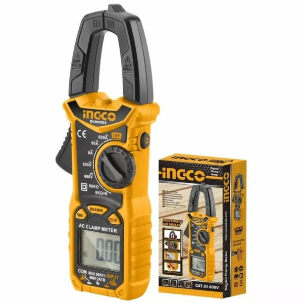 Ingco Digital Ac Clamp Meter 600A Dcm6003