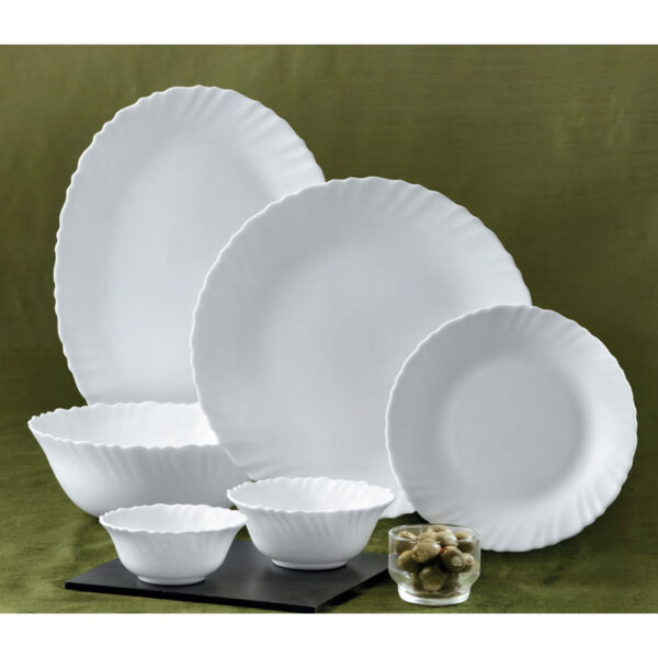 La Opala Dinner Set White Classique 47 Pieces Lc047